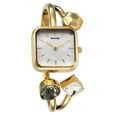 Sonata Aura Quartz Analog Blue Dial Rose Gold Stainless Steel Strap Watch For Women