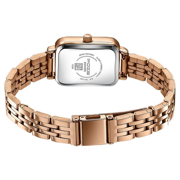 Sonata Poze Quartz Analog Mother of Pearl Dial Rose Gold Metal Strap Watch For Women - image number 6