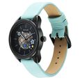 Sonata Unveil Quartz Multifunction Black Dial Leather Strap Watch for Women - image number 1