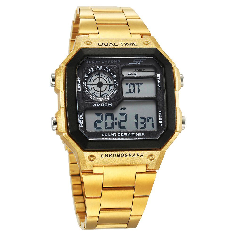 Black and gold digital watch new arrivals
