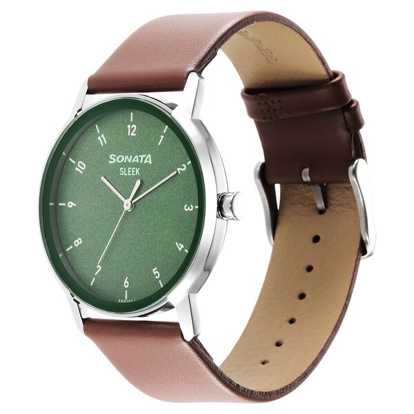 Sonata Sleek Green Dial Analog Watch for Men - image number 1