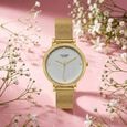 Poze By Sonata Quartz Analog White Dial Golden Metal Strap Watch For Women - image number 0