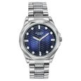 Poze By Sonata Quartz Analog Blue Dial Silver Metal Strap Watch For Men - image number 1