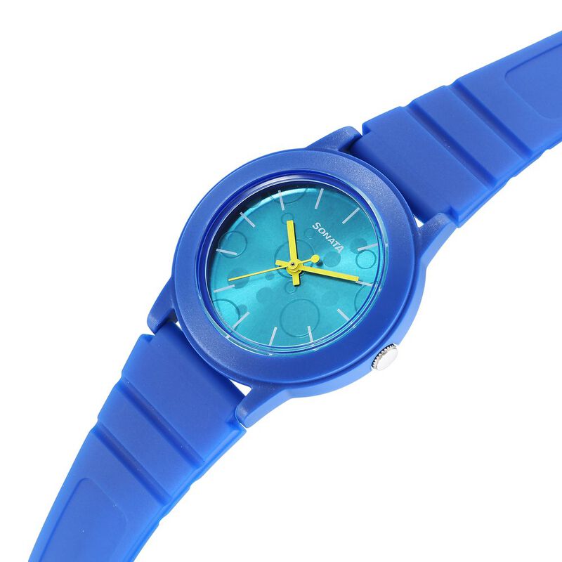 Sonata Dot to Dot Blue Dial Plastic Strap Watch for Women - image number 2