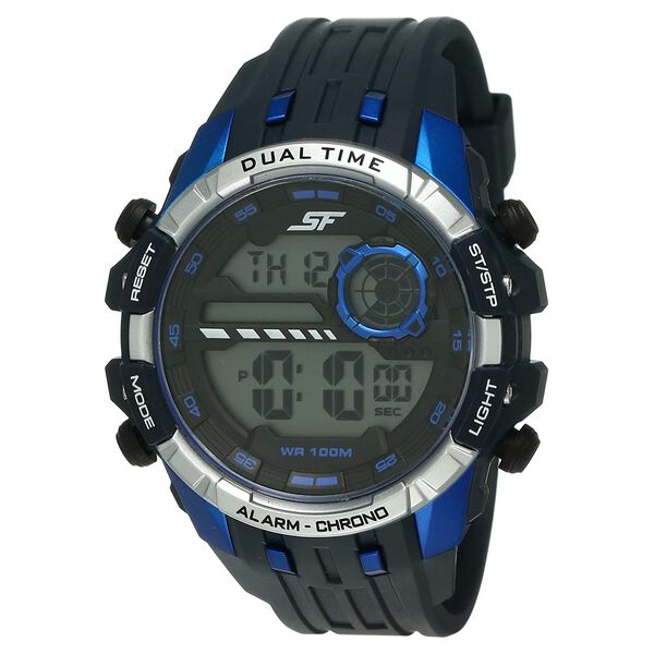 SF Digital Watch with Blue Strap for Unisex