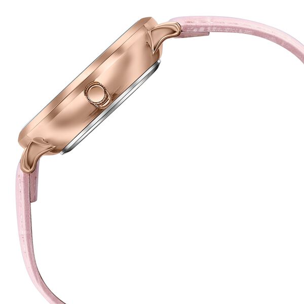 Sonata Poze Quartz Analog Pink Dial Pink Colour Leather Strap Watch For Women - image number 5