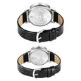 Sonata Pairs Quartz Analog Silver Dial Leather Strap Watch for Couple - image number 3