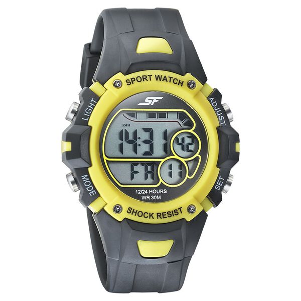 SF Digital Dial Black PU Strap Watch for Men - image number 0