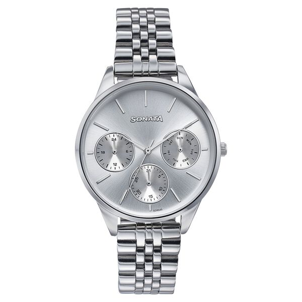 Sonata Wedding Edit Quartz Multifunction Silver Dial Stainless Steel Strap Watch For Women - image number 0