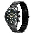 Sonata Summit Quartz Multifunction Black Dial Black Metal Strap Watch For Men - image number 2
