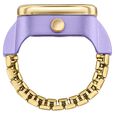 Ring Watch By Sonata Quartz Analog Purple Dial Golden Metal Strap Watch For Women - image number 4