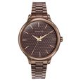 Sonata Wedding Bling Quartz Analog Brown Dial Rose Gold Stainless Steel Strap Watch for Women