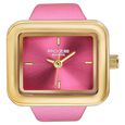 Ring Watch By Sonata Quartz Analog Pink Dial Golden Metal Strap Watch For Women - image number 1