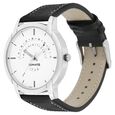 Sonata Quartz Analog with Day and Date White Dial Leather Strap Watch for Men - image number 2