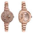Poze Poze Quartz Analog Pink Dial Rose Gold Metal Strap Watch For Women - image number 2