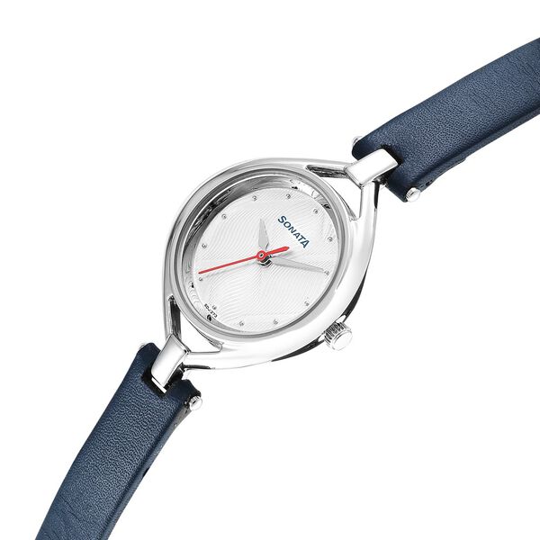 Sonata Alloys Silver Dial Women Watch With Leather Strap - image number 2