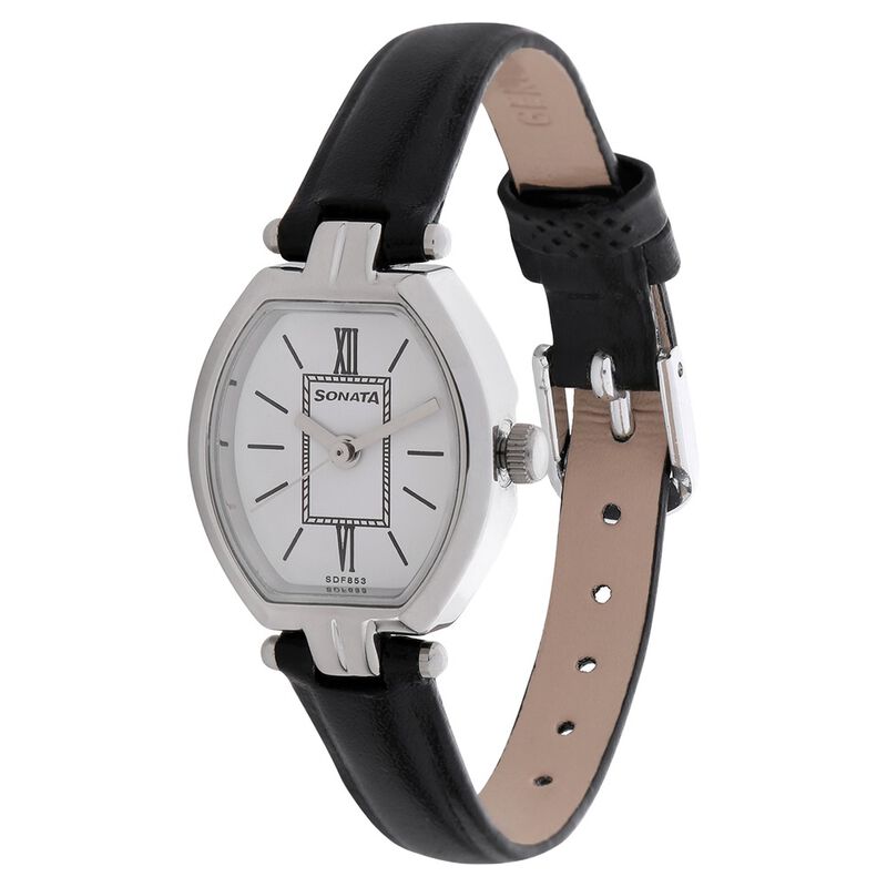 Sonata Quartz Analog White Dial Leather Strap Watch for Women - image number 1