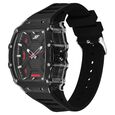 SF Maiden Voyage Sport Watch Black dial And Strap wih red accents Tonneau Shaped Case - image number 1