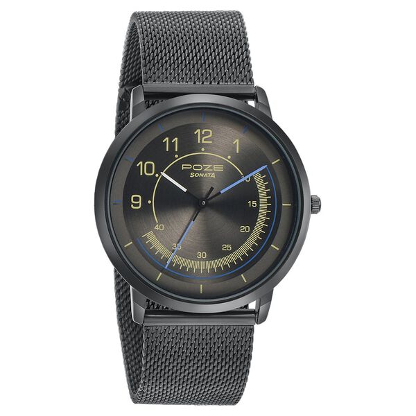 Sonata Poze Quartz Analog Grey dial Metal Strap Watch for Men - image number 0