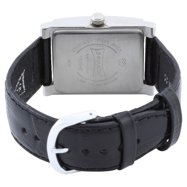 Sonata Quartz Analog Black Dial Leather Strap Watch for Men - image number 3