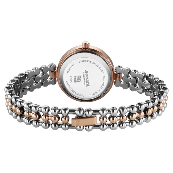 Sonata Festive Quartz Analog White Dial Metal Strap Watch For Women - image number 4