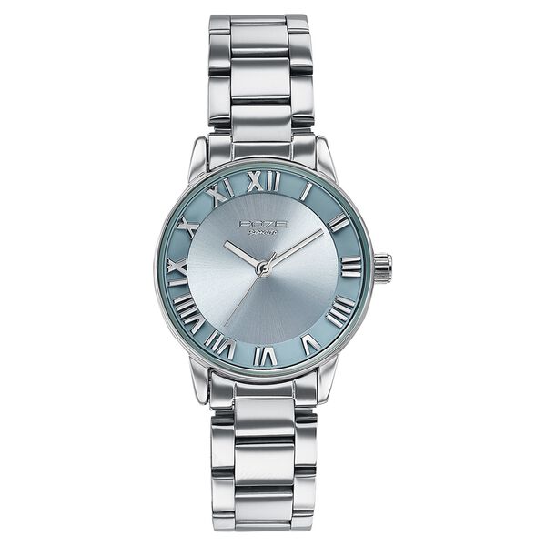 Sonata Poze Quartz Analog Blue Dial Silver Metal Strap Watch For Women - image number 1
