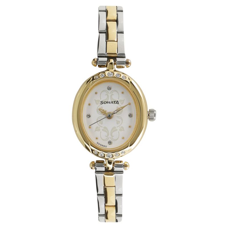 Sonata Wedding White Dial Women Watch With Stainless Steel Strap - image number 0