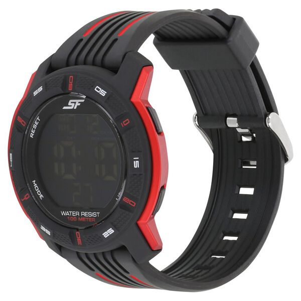 SF Digital Dial Black Plastic Strap Watch for Men - image number 1