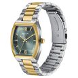 Poze By Sonata Quartz Analog Green Dial Two Toned Metal Strap Watch For Men - image number 4