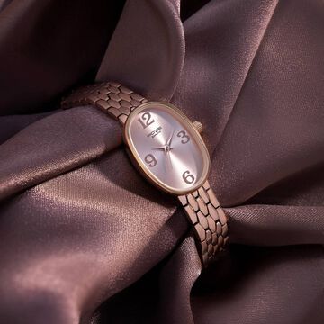 Sonata Poze Quartz Analog Rose Gold Dial Metal Strap Watch for Women
