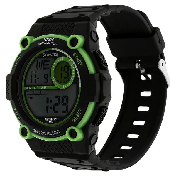 SF Digital Dial Black Plastic Strap Watch for Men - image number 1