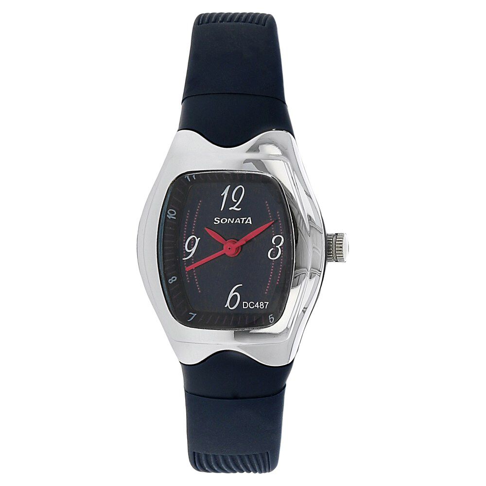 SF Quartz Analog Blue Dial Plastic Strap Watch for Women