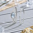 Poze Poze Quartz Analog Blue Dial Silver Metal Strap Watch For Women - image number 0