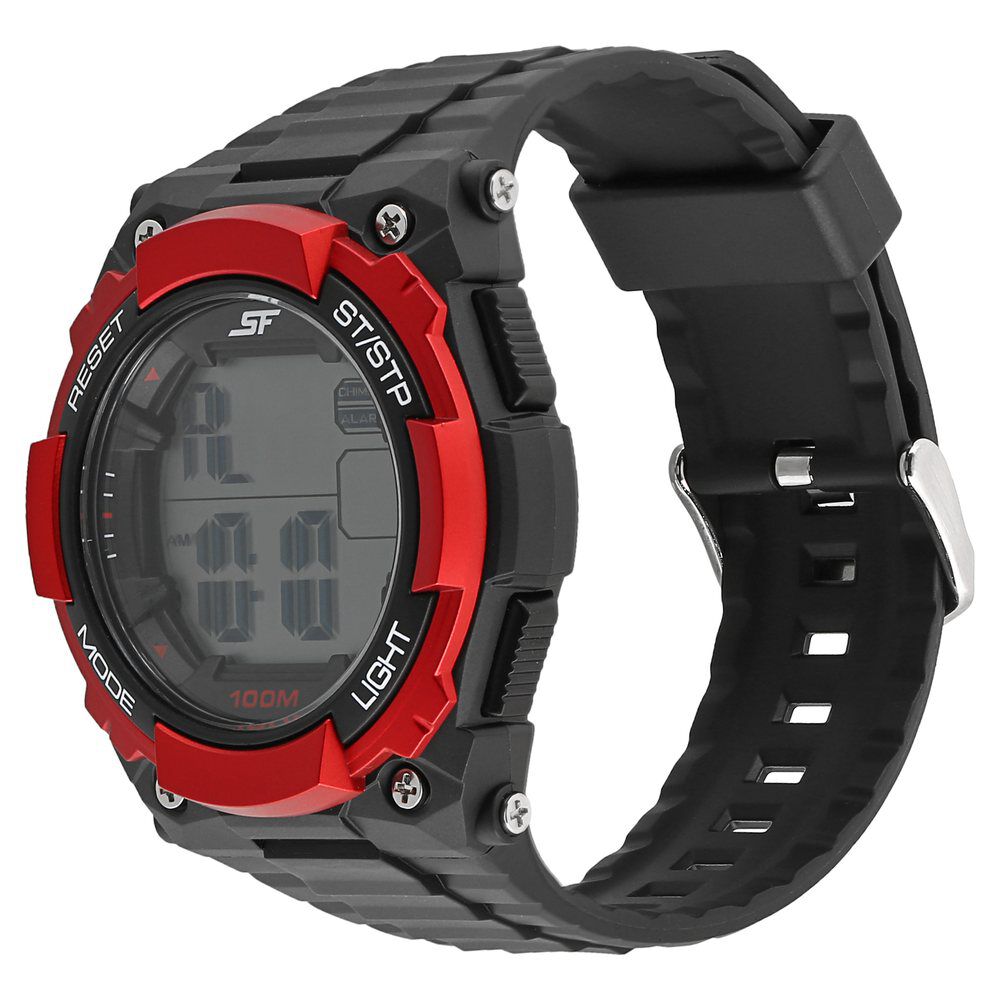 Buy Online SF Digital Dial Plastic Strap Watch for Men nm77081pp01w Sonata