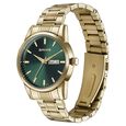 Sonata Quartz Analog with Day and Date Green Dial Golden Stainless Steel Strap Watch For Men - image number 3