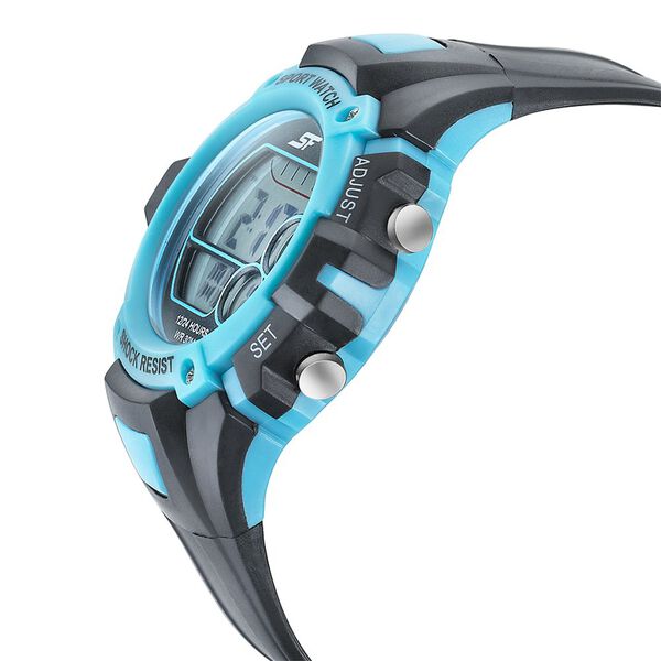 SF Digital Dial Black PU Strap Watch for Men - image number 2