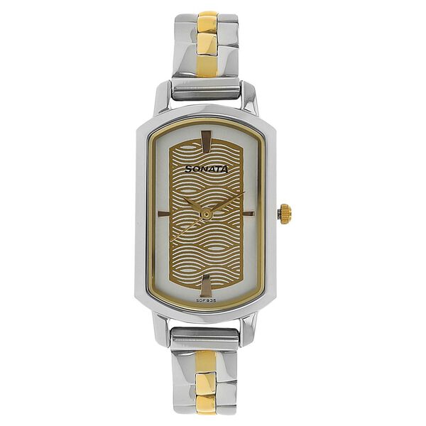 Sonata Elite Beige Dial Women Watch With Stainless Steel Strap - image number 0