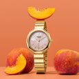 Poze Poze Quartz Analog Green Dial Golden Stainless Steel Strap Watch For Women