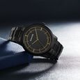 Sonata Quartz Analog Black Dial Black Stainless Steel Strap Watch For Men - image number 0