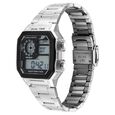 SF Digital Dial Silver Stainless Steel Strap Watch For Unisex - image number 1