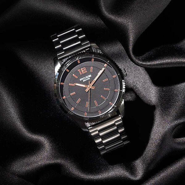 Sonata Poze Quartz Analog Black Dial Metal Strap Watch For Men - image number 0