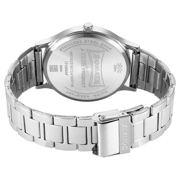 Sonata Aspire Quartz Analog Off White Dial Stainless Steel Strap Watch For Men - image number 3