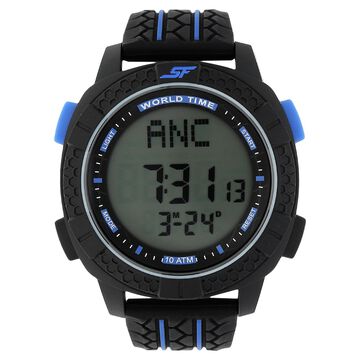 SF Carbon Series Digital Dial Unisex Watch With Plastic Strap