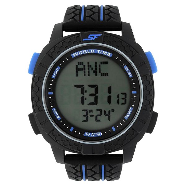 SF Carbon Series Digital Dial Unisex Watch With Plastic Strap - image number 0
