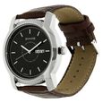 Sonata Quartz Analog Black Dial Leather Strap Watch for Men - image number 1