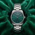 Poze By Sonata Quartz Analog Green Dial Silver Stainless Steel Strap Watch For Men - image number 0