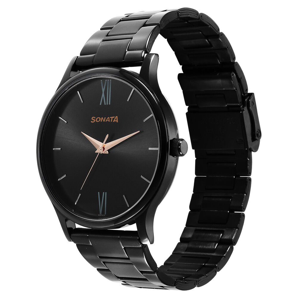 Black shop sonata watch