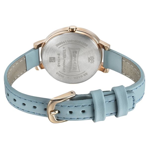 Sonata Blush It Up White Dial Women Watch With Leather Strap - image number 3