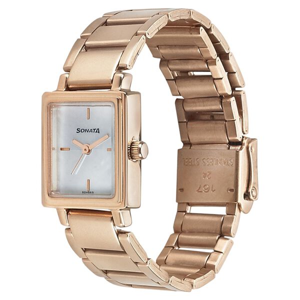 Sonata Blush Mother of Pearl Dial Women Watch With Stainless Steel Strap - image number 1