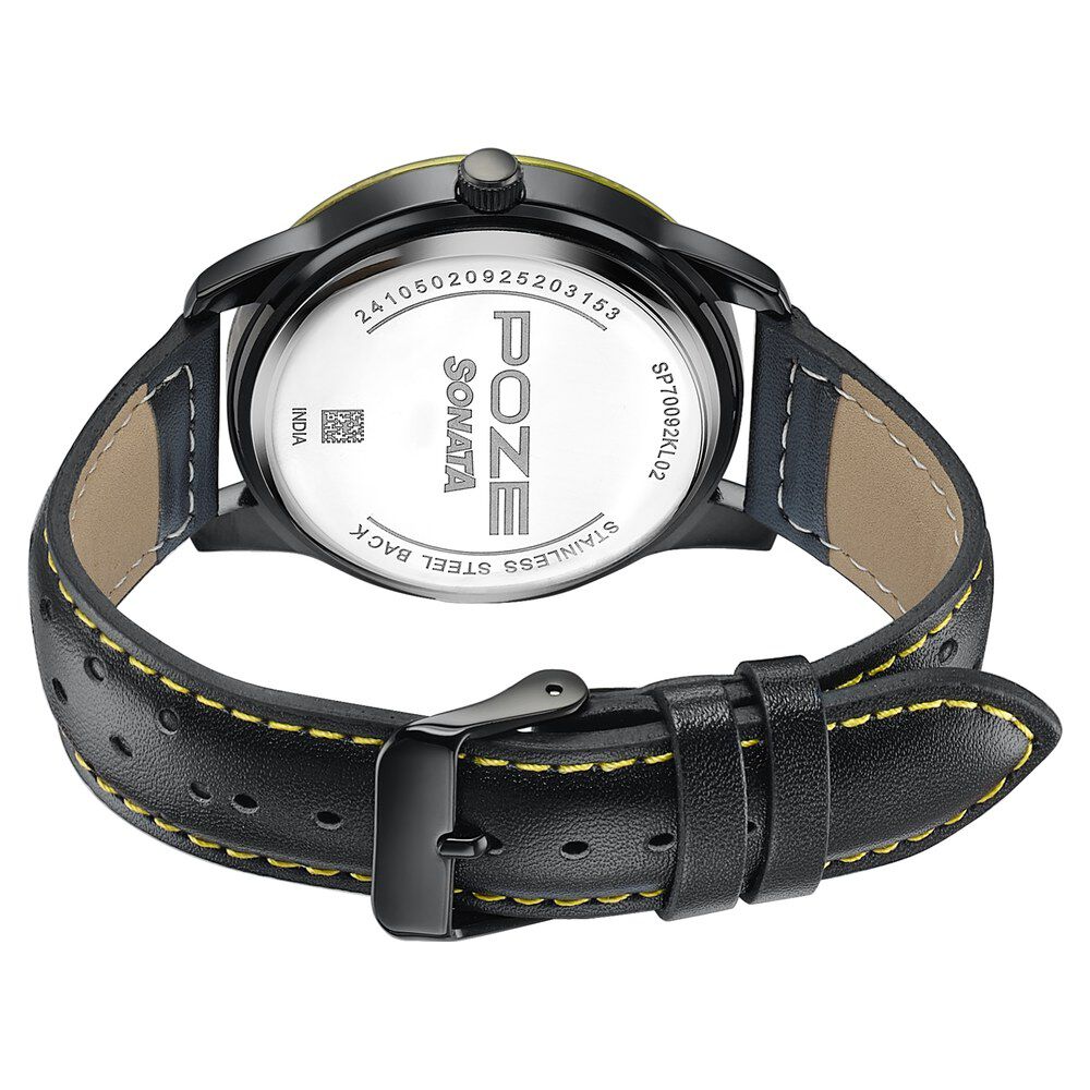 Buy Online Poze By Sonata Quartz Analog Black Dial Two Toned